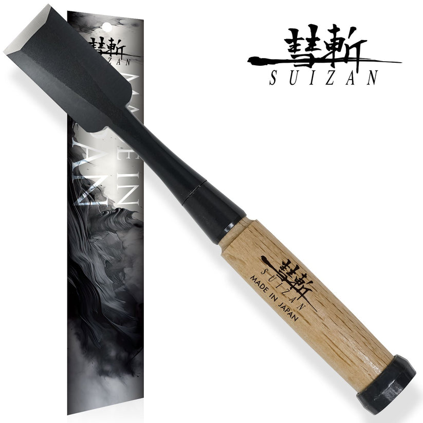 SUIZAN Japanese Wood Chisel 1-3/16 Inch (30mm) Professional Wood Chisels for Woodworking Oire Nomi - Wood Tamer