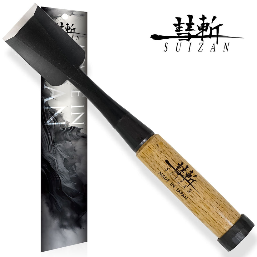 SUIZAN Japanese Wood Chisel 1-7/16 Inch (36mm) Professional Wood Chisels for Woodworking Oire Nomi - Wood Tamer