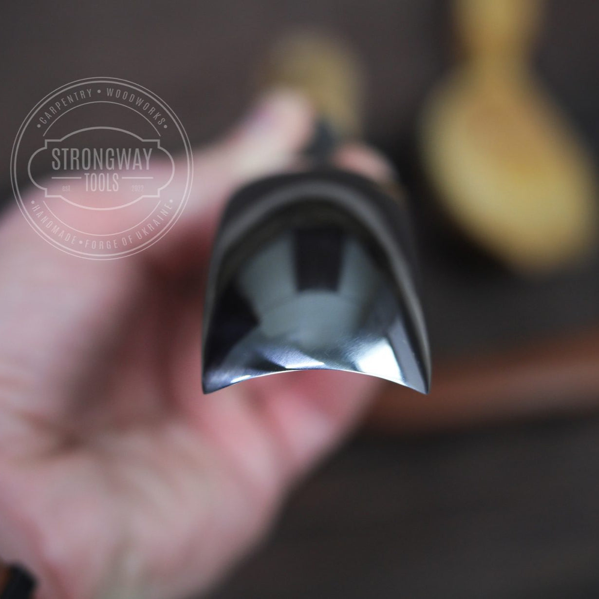 Strongway 30mm Bent Gouge for making kuksa, spoons, bowls - Wood Tamer