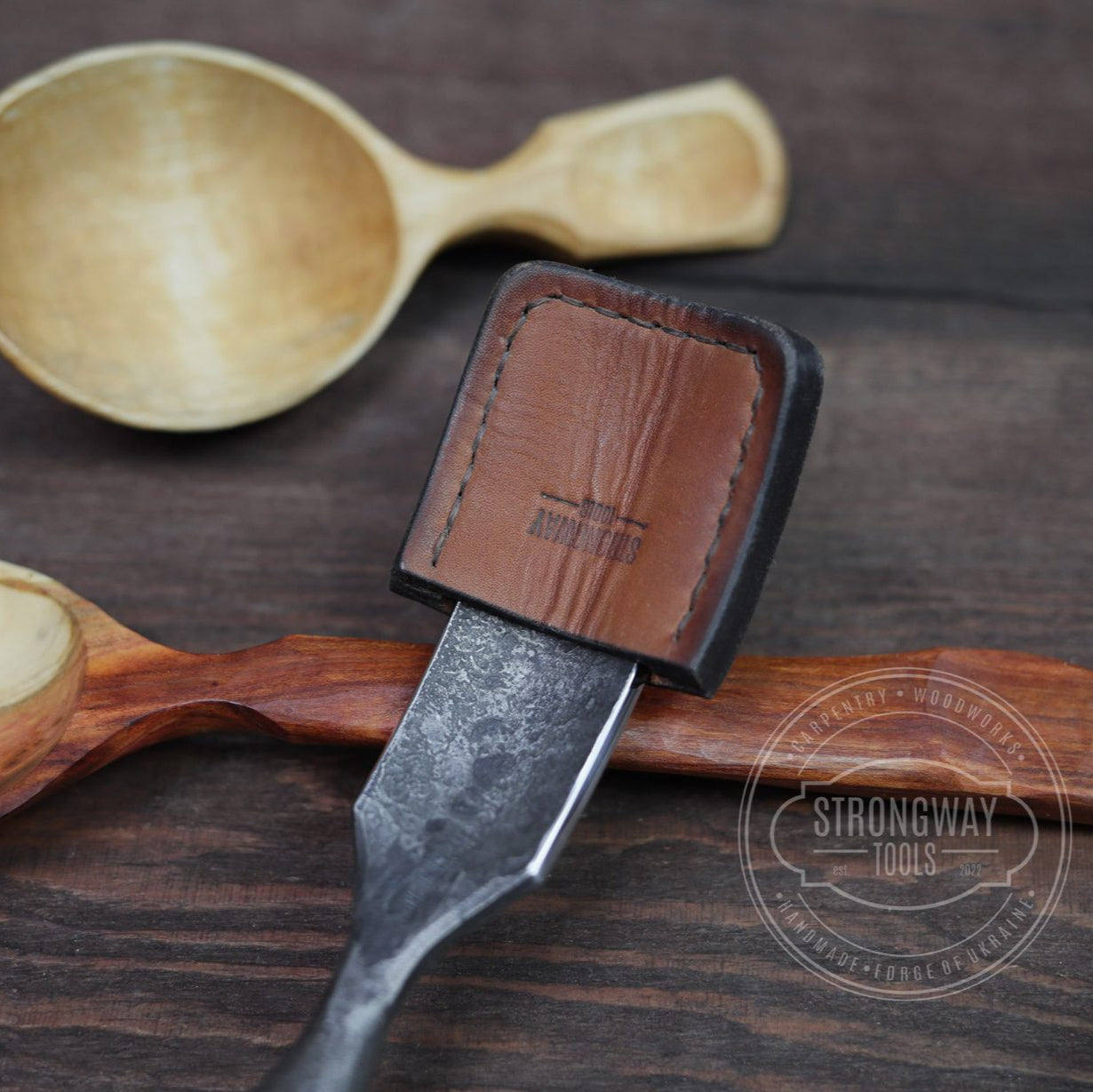 Strongway 30mm Bent Gouge for making kuksa, spoons, bowls - Wood Tamer