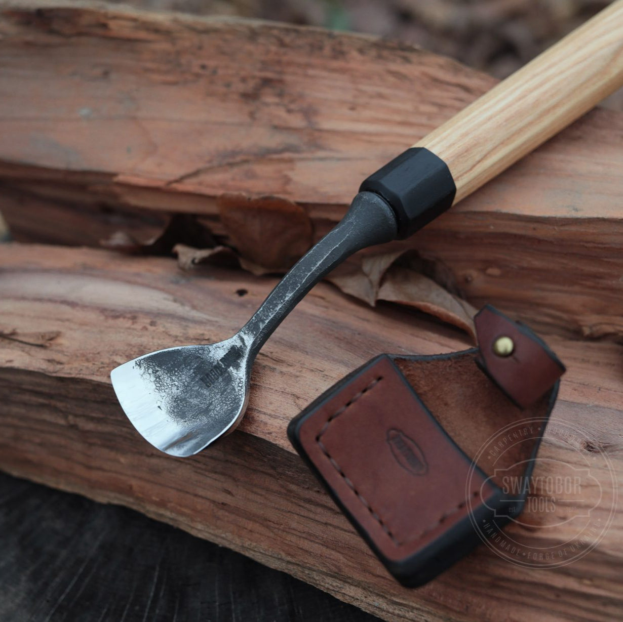 Strongway 40mm Long Handle Bent Gouge for making kuksa and bowls - Wood Tamer