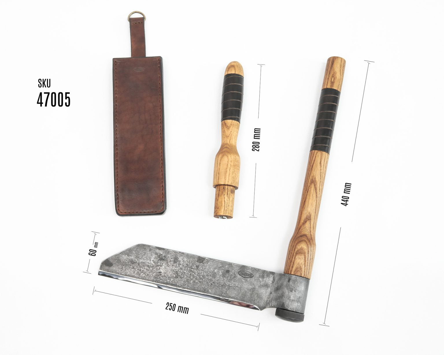 Strongway Hand-Forged Splitting Froe With Two Replaceable Handles - Wood Tamer