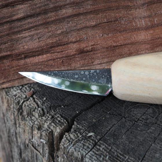 Strongway 40mm Slöyd/Detail knife with Octagonal Handle - Wood Tamer