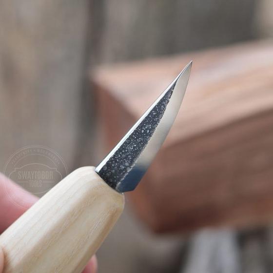 Strongway 40mm Slöyd/Detail knife with Octagonal Handle - Wood Tamer