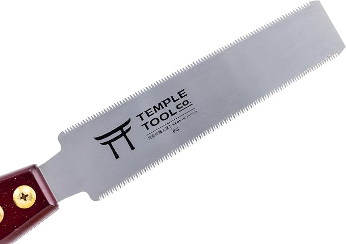 Temple Tool Co. Japanese Flush Cut Saw - 150mm Double Edge Pull Saw - Replacement Blade - Wood Tamer