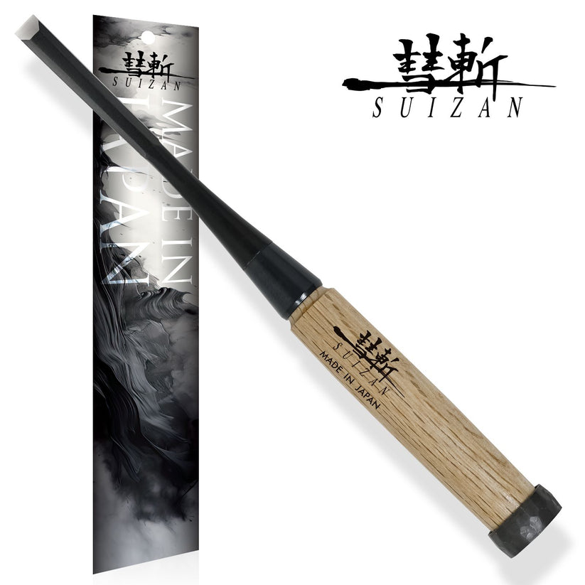 SUIZAN Japanese Wood Chisel 3/8 Inch (9mm) Professional Wood Chisels for Woodworking Oire Nomi - Wood Tamer