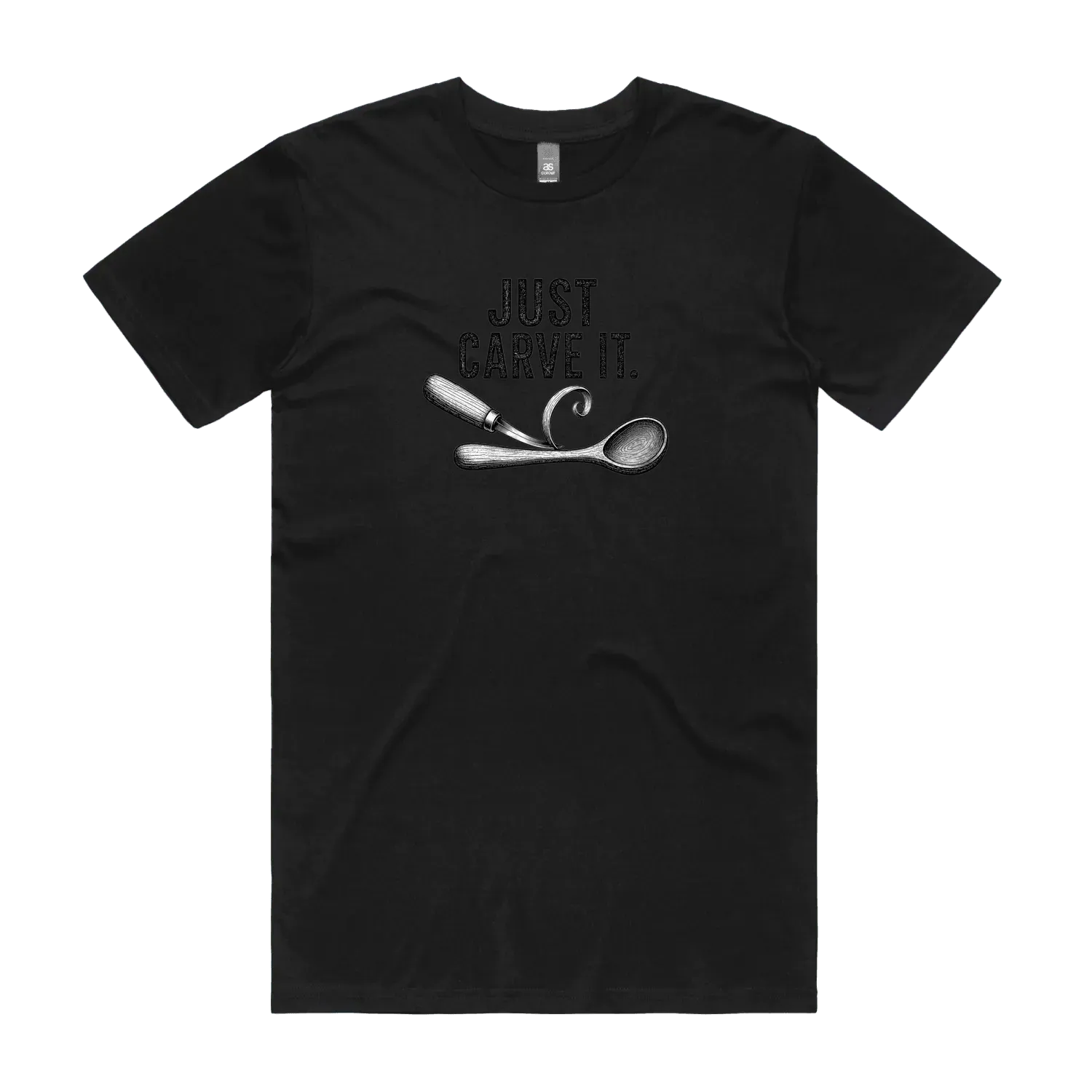 Black front flat lay