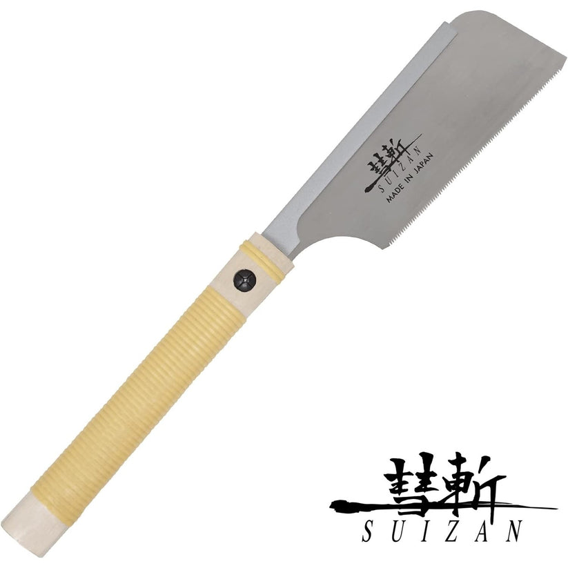 SUIZAN Japanese Dozuki Dovetail Hand Saw 6 Inch (150mm), Japanese Dovetail Hand Saw for Cross-cut, Rip-cut and Angle Cut - Wood Tamer