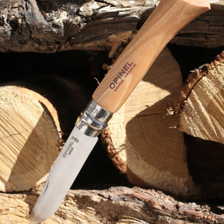 Opinel Traditional No06 Stainless Steel 7cm Blister Pack - Wood Tamer