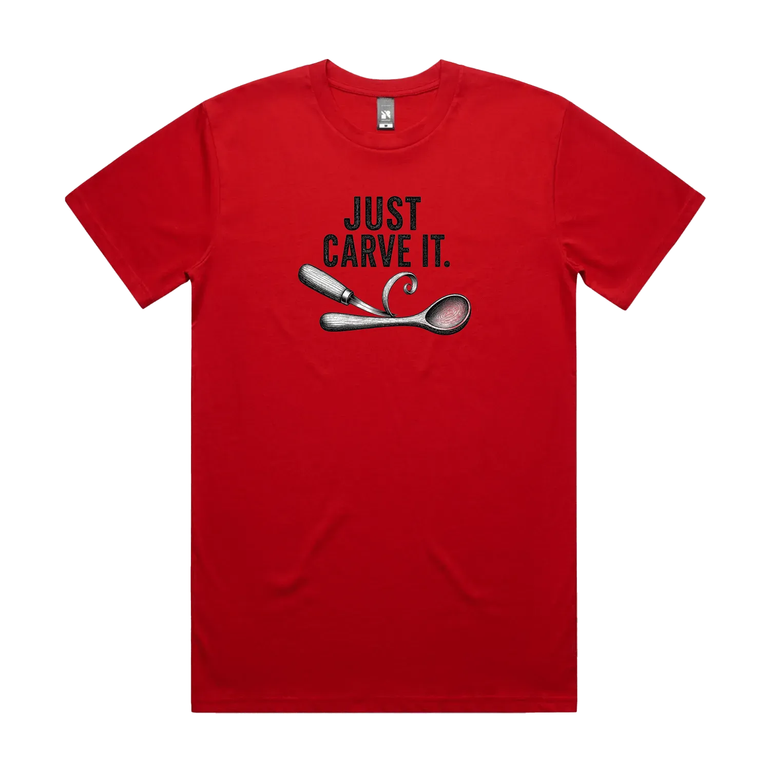 Red front flat lay