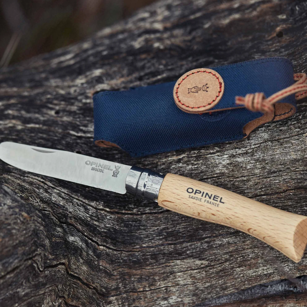 My First Opinel #07 Round Ended 8cm With Sheath - Wood Tamer
