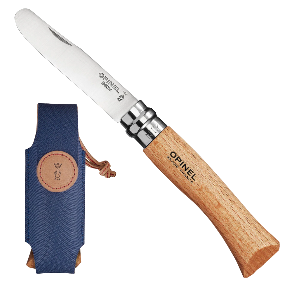 My First Opinel #07 Round Ended 8cm With Sheath - Wood Tamer