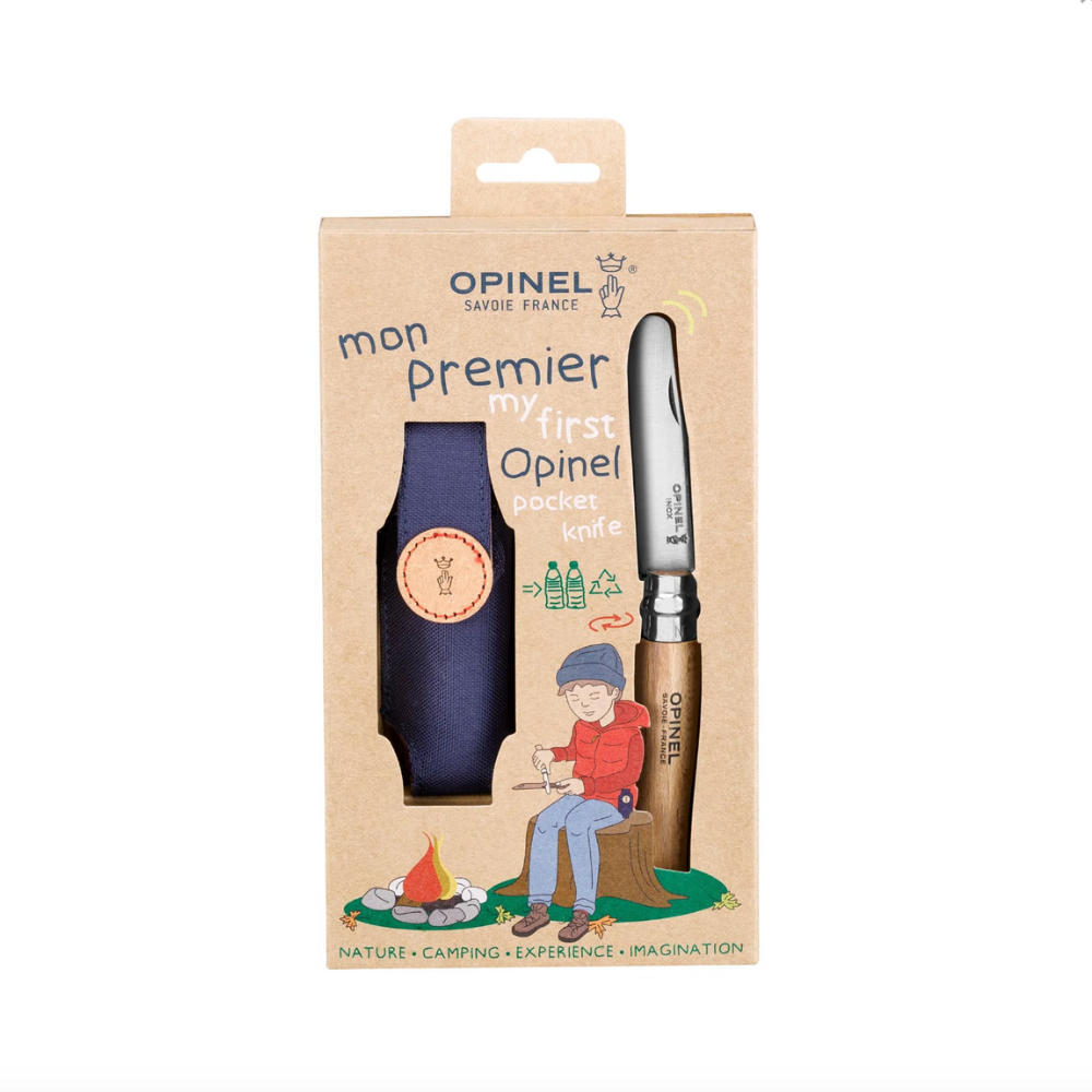 My First Opinel #07 Round Ended 8cm With Sheath - Wood Tamer