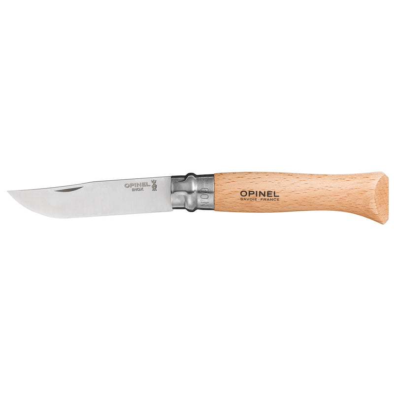 Opinel Traditional No09 Stainless Steel 9cm Blister Pack - Wood Tamer
