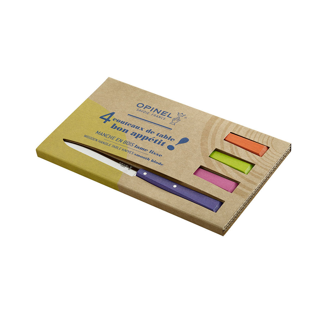 Opinel Table knives N°125 Bon Appetit 4PC Set - Wood Tamer