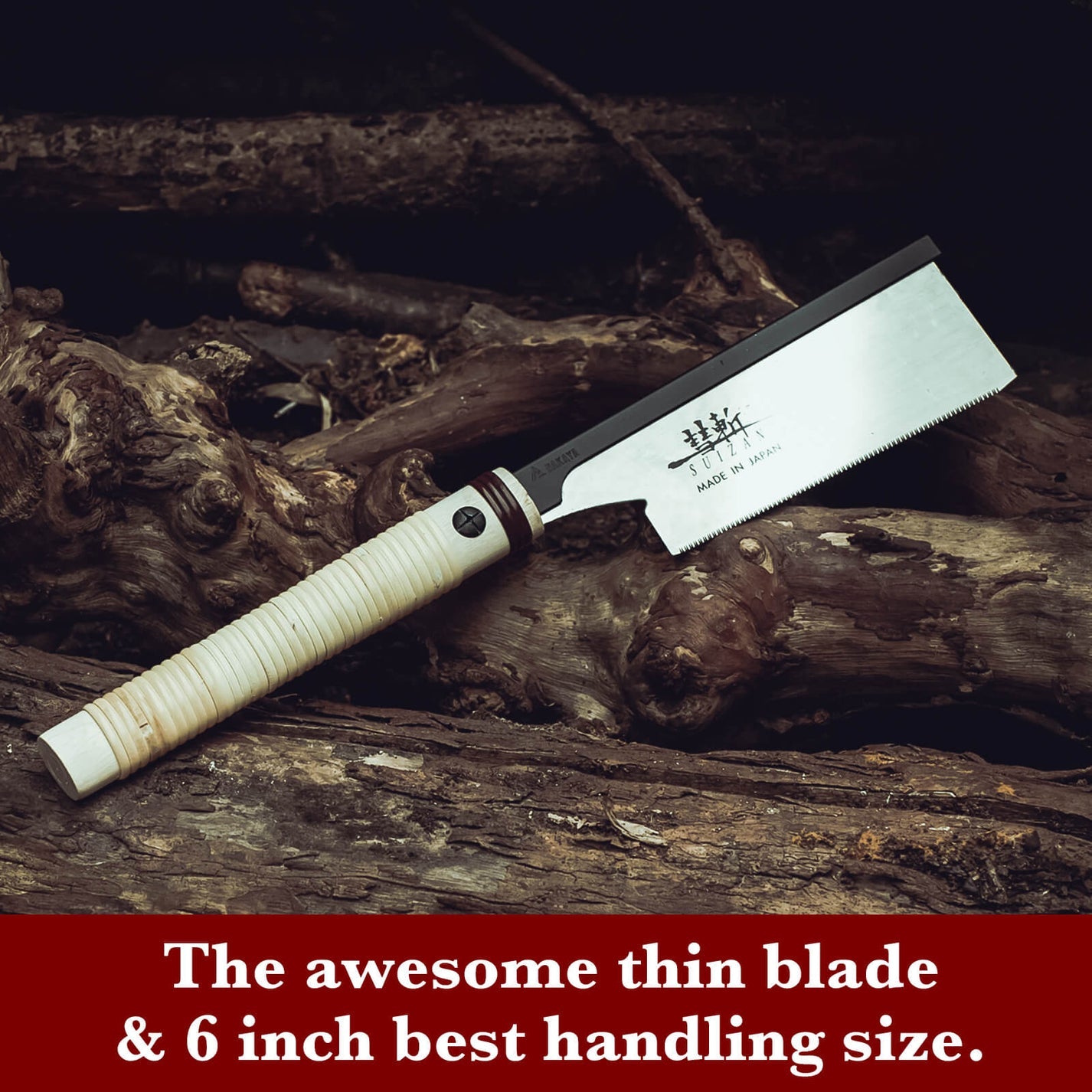 SUIZAN Japanese Hand Saw 6 Inch Dozuki Dovetail Pull Saw for Woodworking - Wood Tamer