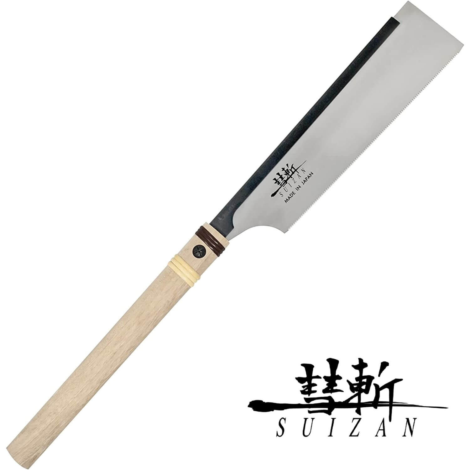 SUIZAN Japanese Dozuki Dovetail Hand Saw 9.5 Inch 25 TPI, Japanese Dovetail Hand Saw for Cross-cut, Rip-cut and Angle Cut - Wood Tamer