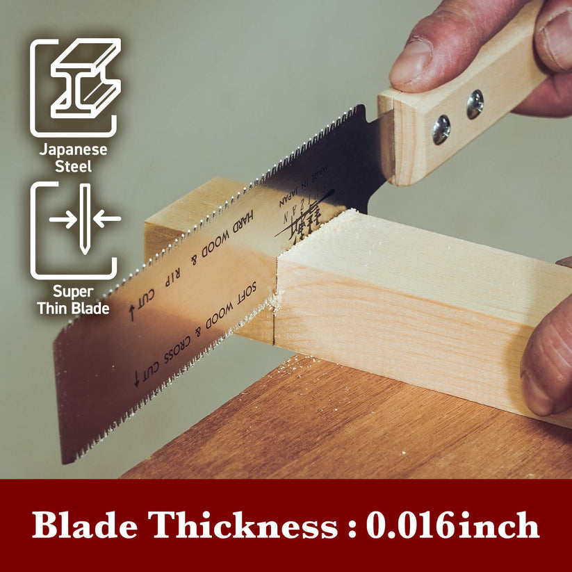 SUIZAN Japanese Pull Saw Flexible 6 Inch Ryoba Small Hand Saw Flush Cut Trim Saw for Hardwood and Softwood - Wood Tamer