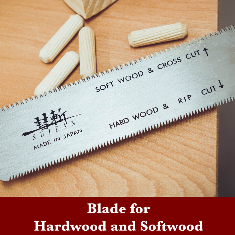 SUIZAN Japanese Pull Saw Flexible 6 Inch Ryoba Small Hand Saw Flush Cut Trim Saw for Hardwood and Softwood - Wood Tamer