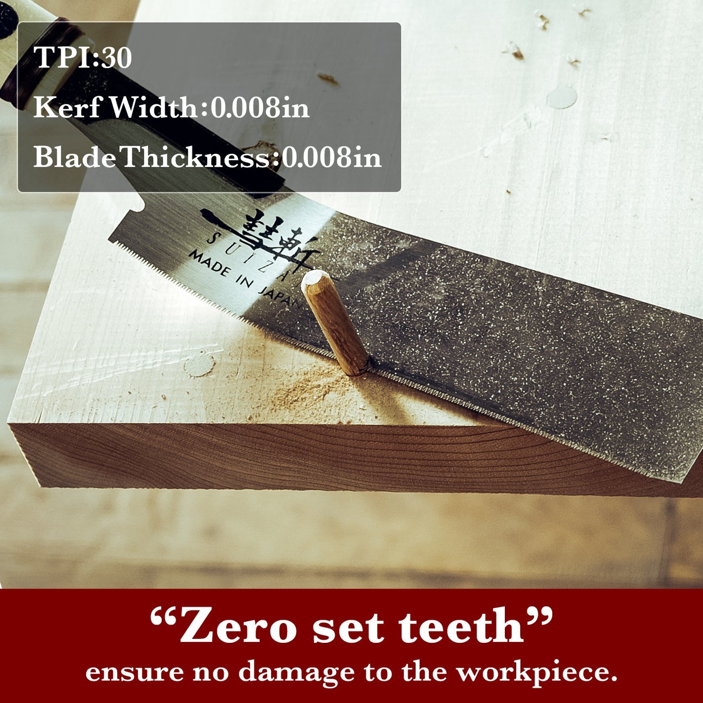 SUIZAN Japanese Hand Saw Pull Saw 7 Inch Flush Cut Saw Trim Saw for Trimming - Wood Tamer