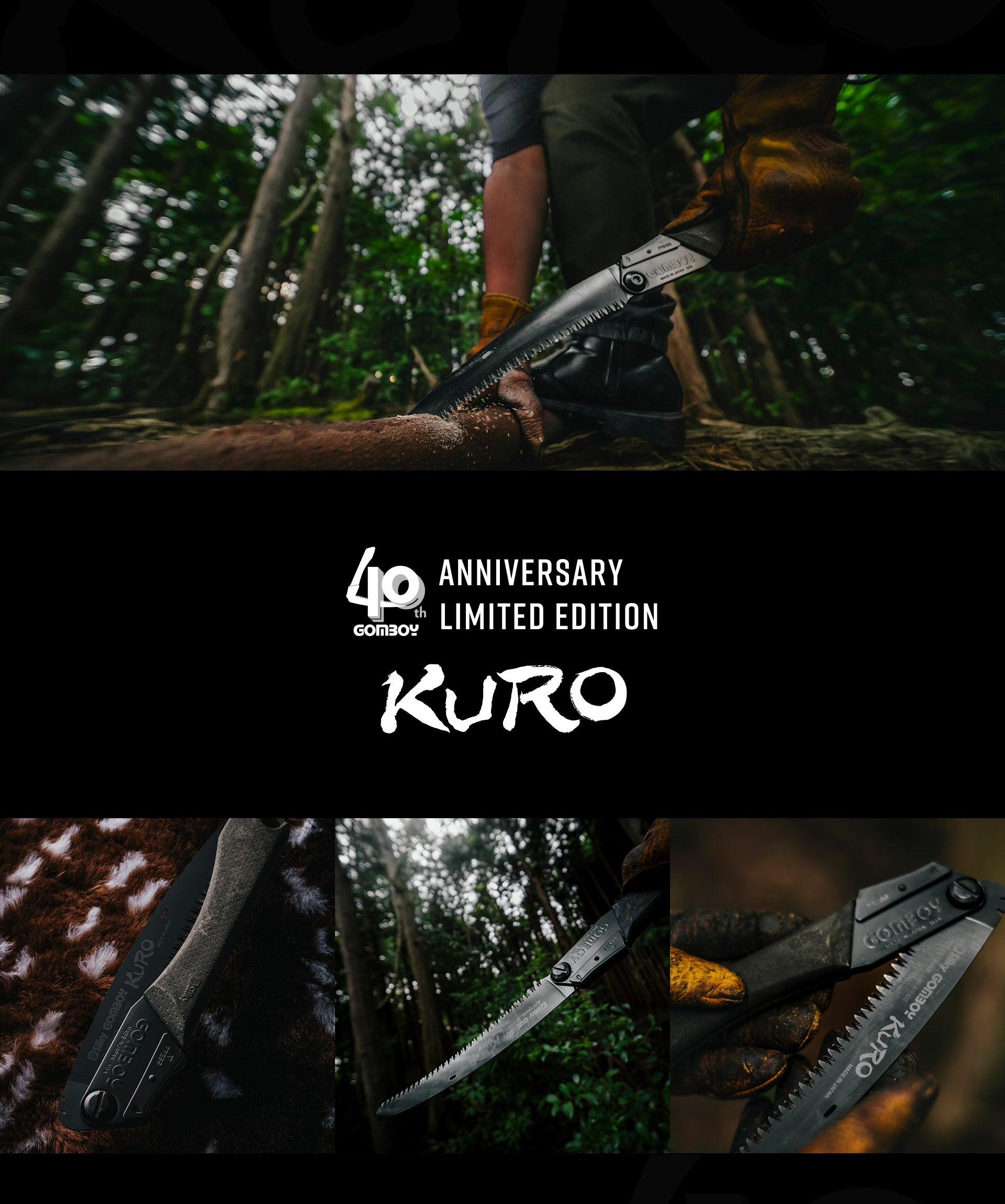 Silky Gomboy Kuro – 40th Anniversary Limited Edition Folding Saw (240mm) - Wood Tamer