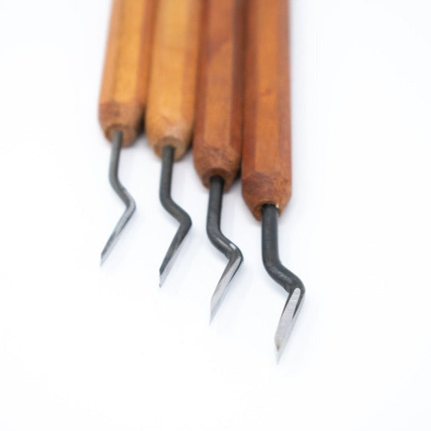 Dockyard Tools - 4 Piece Dogleg (Bench Chisel) Set - Wood Tamer