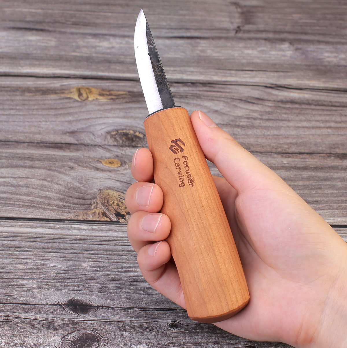 Focuser 52100 Forged 61mm Slöyd Knife - Wood Tamer