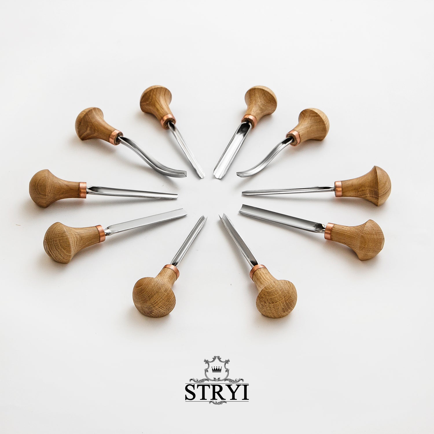 Stryi Palm Gouge 10 piece Set - Wood Tamer