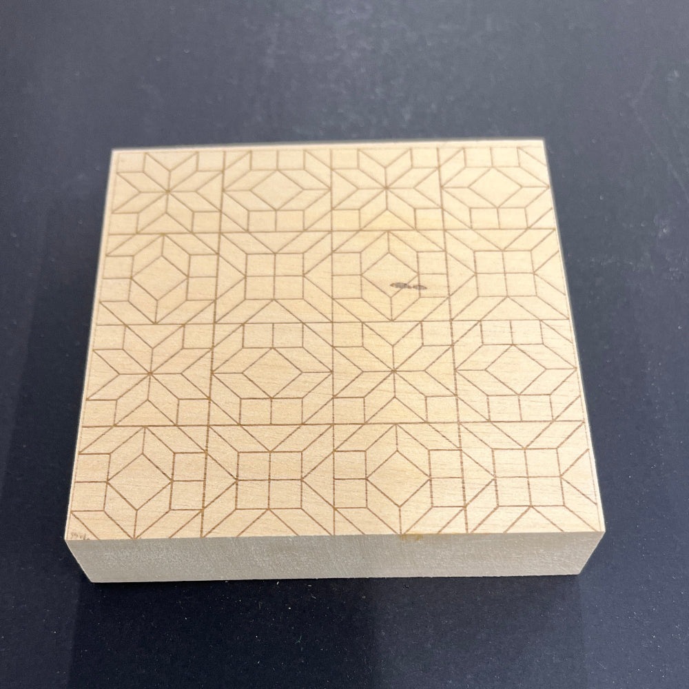 Jelutong Wood Boards with Chip Patterns 10 x 10 x 2cm - Wood Tamer