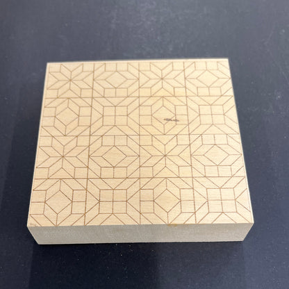 Jelutong Wood Boards with Chip Patterns 10 x 10 x 2cm - Wood Tamer