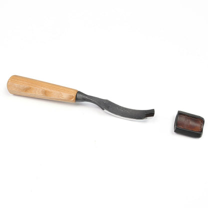 Strongway 15mm Bent Gouge for making kuksa, spoons, bowls - Wood Tamer