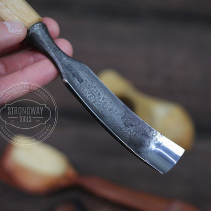 Strongway 25mm Bent Gouge for making kuksa, spoons, bowls - Wood Tamer