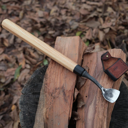Strongway 40mm Long Handle Bent Gouge for making kuksa and bowls - Wood Tamer