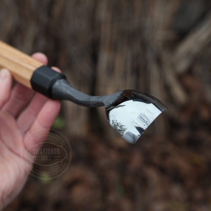 Strongway 40mm Long Handle Bent Gouge for making kuksa and bowls - Wood Tamer
