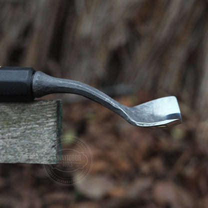 Strongway 40mm Long Handle Bent Gouge for making kuksa and bowls - Wood Tamer