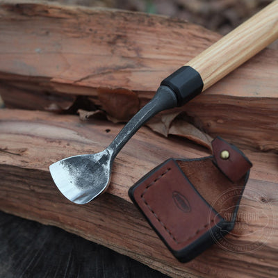 Strongway 40mm Long Handle Bent Gouge for making kuksa and bowls - Wood Tamer