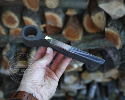 Strongway Small Froe with Leather Sheath - Wood Tamer