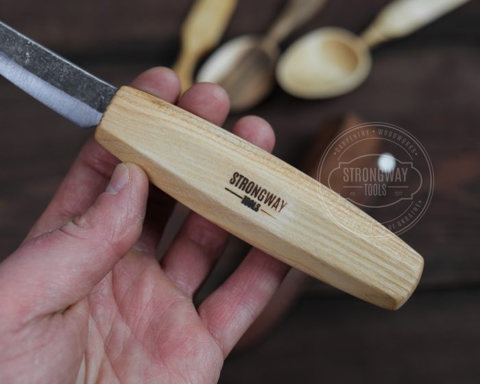 Strongway 90mm Slöyd knife with Octagonal Handle - Wood Tamer