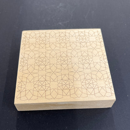 Jelutong Wood Boards with Chip Patterns 10 x 10 x 2cm - Wood Tamer