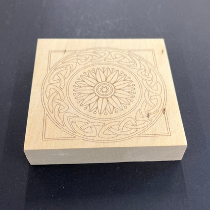 Jelutong Wood Boards with Chip Patterns 10 x 10 x 2cm - Wood Tamer