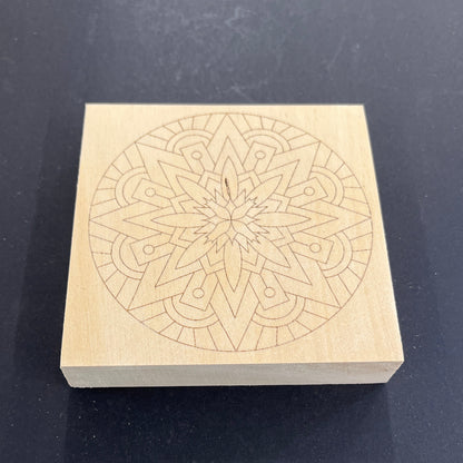 Jelutong Wood Boards with Chip Patterns 10 x 10 x 2cm - Wood Tamer