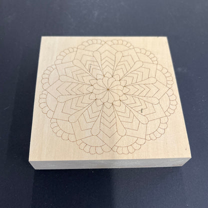 Jelutong Wood Boards with Chip Patterns 10 x 10 x 2cm - Wood Tamer