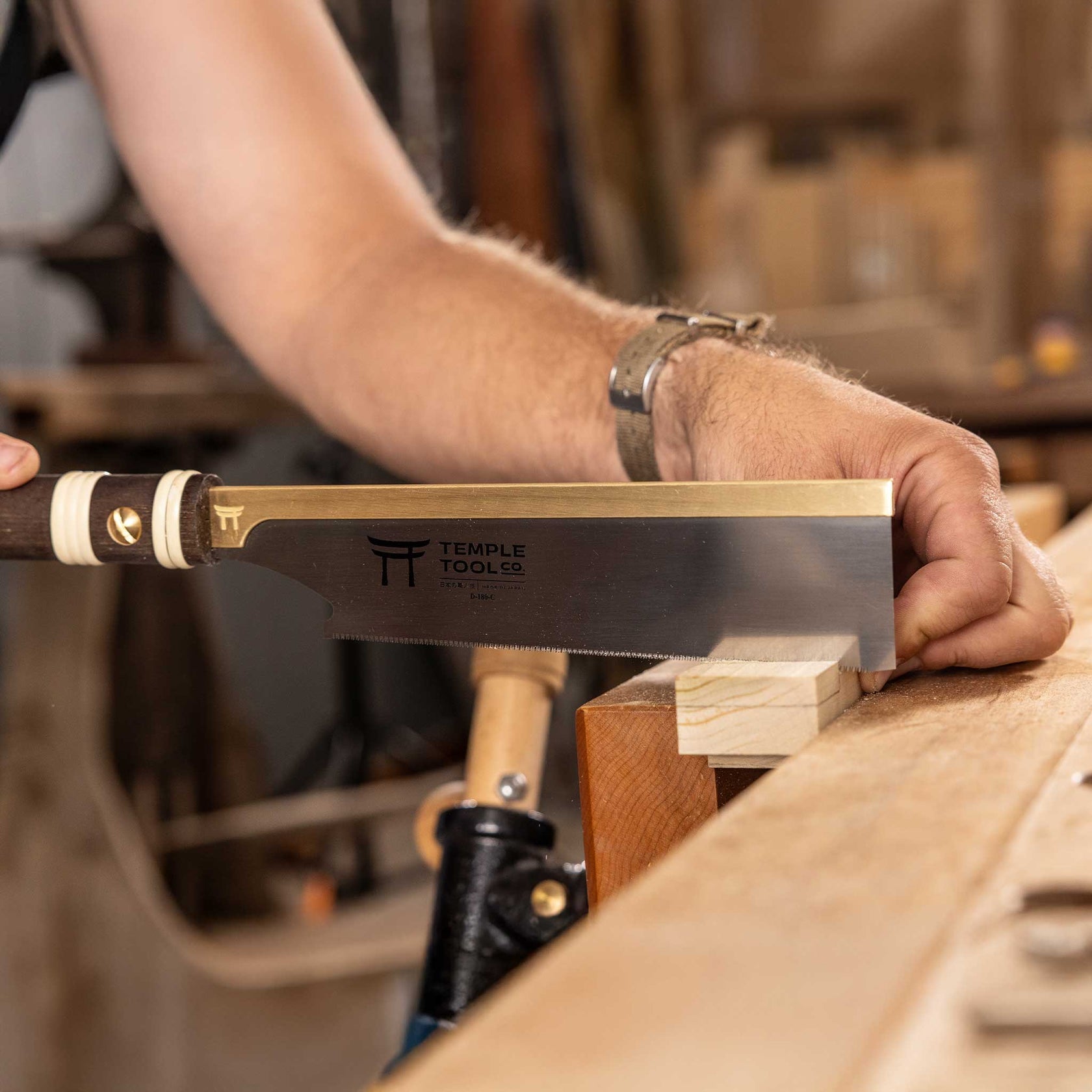 Temple Tool Co Dozuki Pull Saw – Ultra-Fine Crosscut – 180mm - Wood Tamer