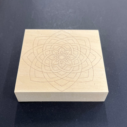 Jelutong Wood Boards with Chip Patterns 10 x 10 x 2cm - Wood Tamer
