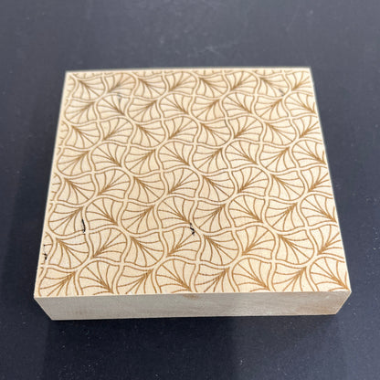Jelutong Wood Boards with Chip Patterns 10 x 10 x 2cm - Wood Tamer