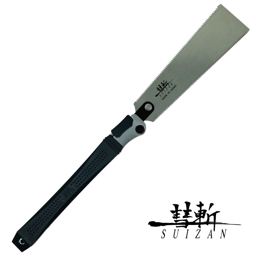 SUIZAN Japanese Folding Ryoba Pull Saw 9.5" Double Edge Hand Saw for Woodworking - Wood Tamer