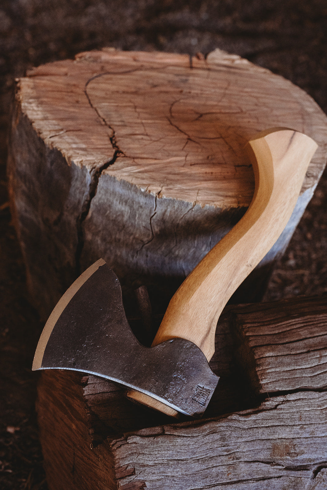 Wood Tamer X The Farmer's Forge 710 Carving Axe - Wood Tamer