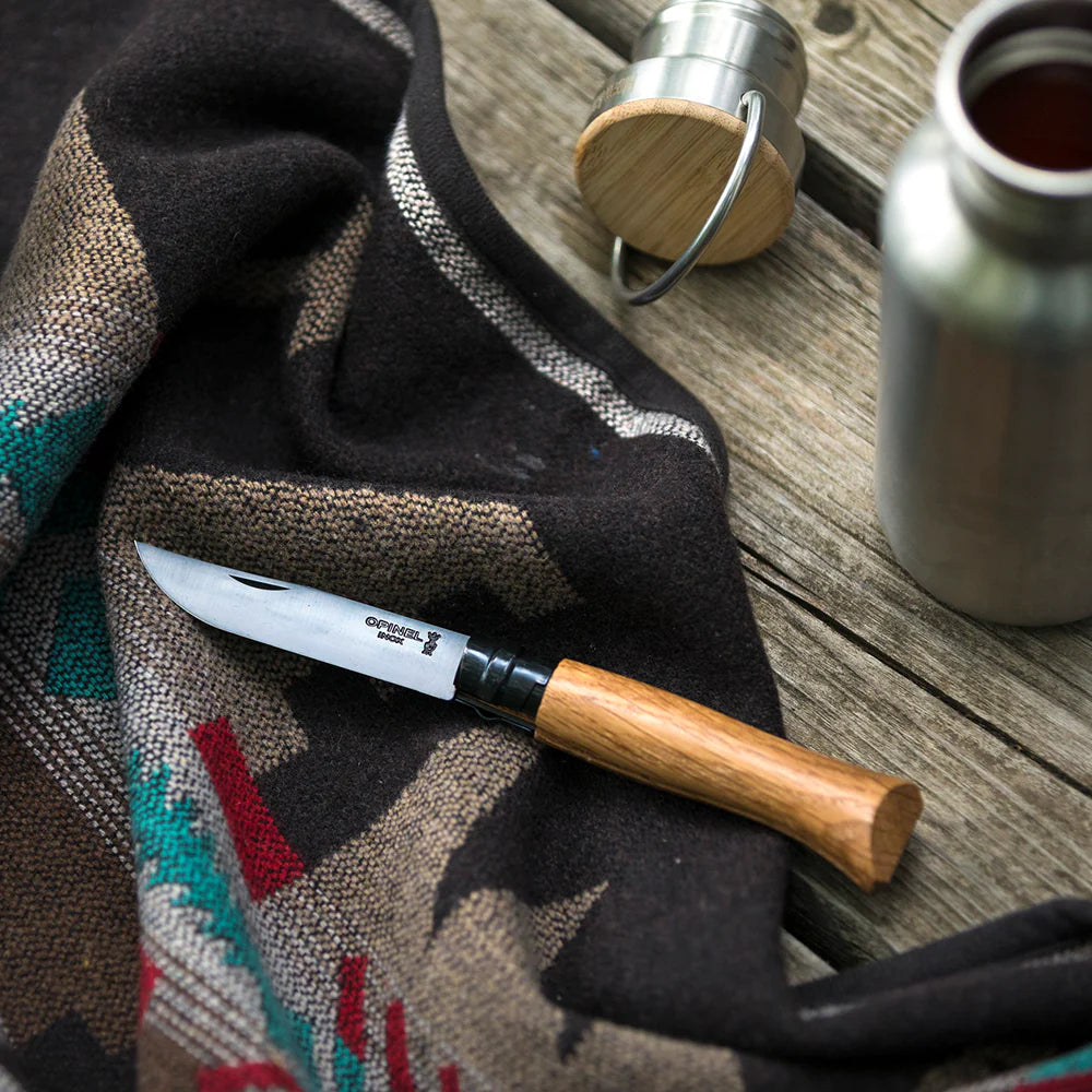 Opinel  N°08 Limited Edition Black Oak Folding Knife + Wooden Gift Box