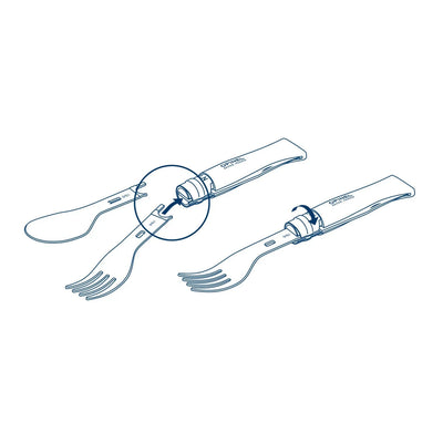 Opinel Picnic+ Fork, Spoon & Napkin Set - Wood Tamer