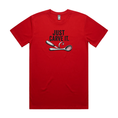 Red front flat lay